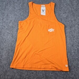 Oklahoma State University Cowboys OSU Medium Neon Orange Tank‎ Top Shirt NWT